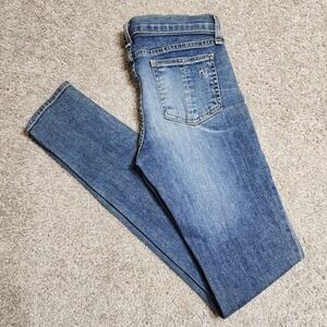Rag & Bone The Skinny Jeans Surf Wash Low Rise Size 26 (Measures 28)  Y2K